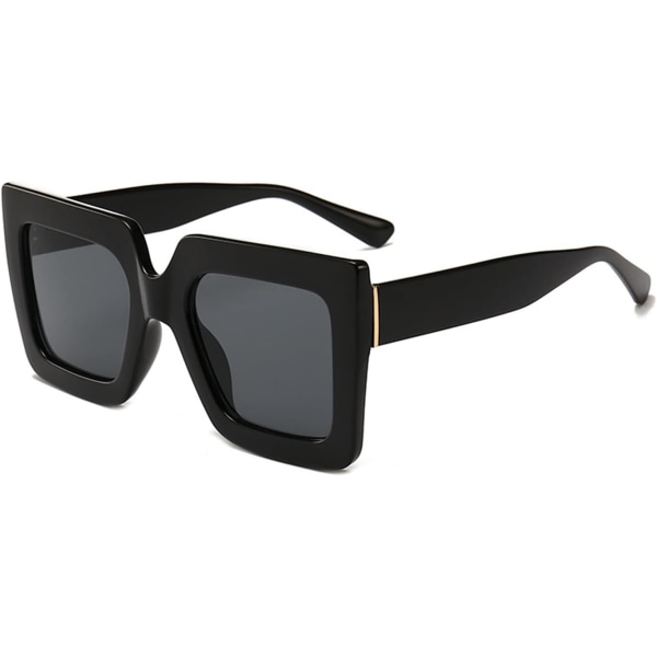 Retro fyrkantig glasögonbåge, solglasögon, stora fyrkantiga solglasögon