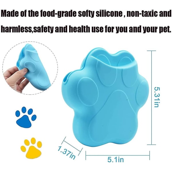 Hundgodispåse med klämma, 2st hundträningsväska i silikon Bärbar hundgodispåse