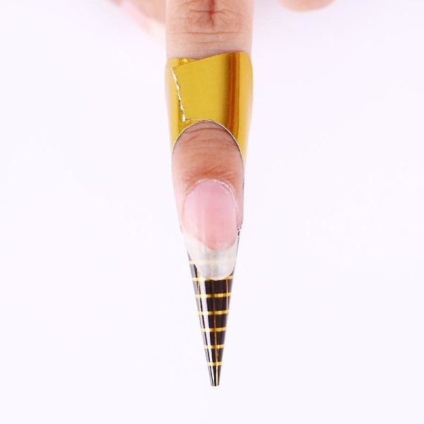Fyrkantig pappershållare Fototerapi Nagelkristall Nagelförlängningspappershållare Gyllene nagelhållare 1000 stycken