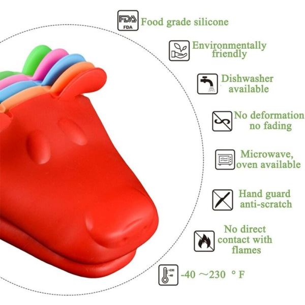 2st Mini ugnshandskar - BPA-fri silikon, värmebeständig, bakning pinch handskar för matlagning och bakning (grå)