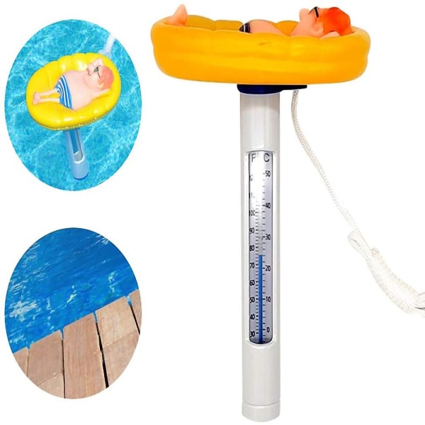 Pool termometer, flytande pool termometer, tecknad drifter Shape simbassäng termometer mätverktyg