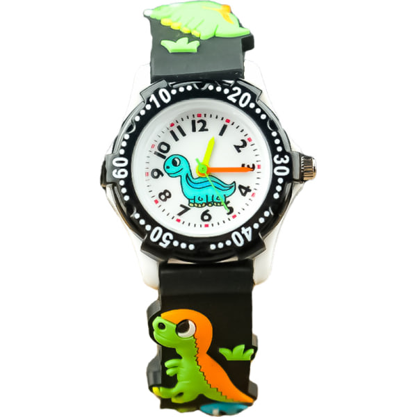 Barns silikon 3D Dinosaur Watch Student Söt tecknad vattentät watch