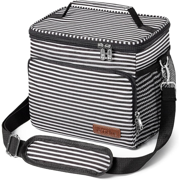 Isolerad matkasse för kvinnor/män - Återanvändbar matlåda för kontorsarbete Skola picknickstrand - läckagesäker kylväska Frysbar matkasse med justering