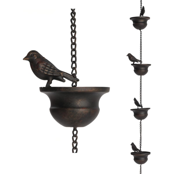 Mobil Bird Cup regnkedja Mobil Bird Outdoor Rain Chain Outdoor Dekorativ hängande kedja