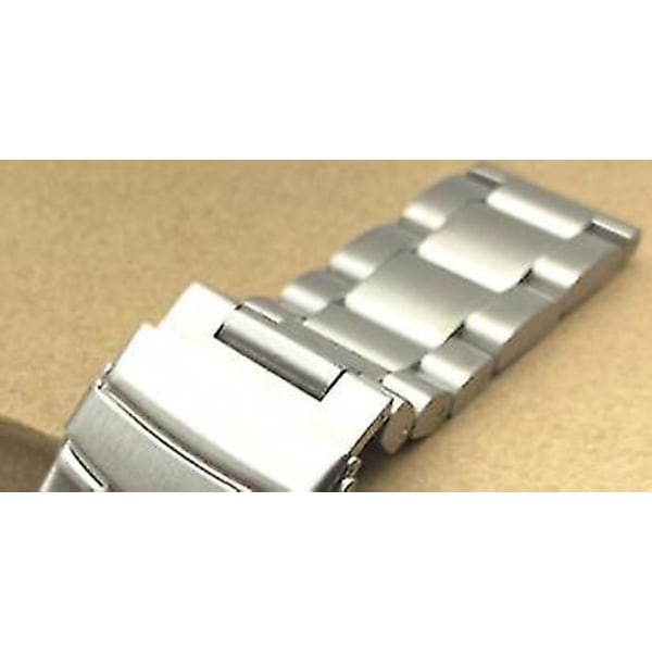 Solid förtjockning rostfritt stål watch Silver metall watch Armband Armbandsur Armband