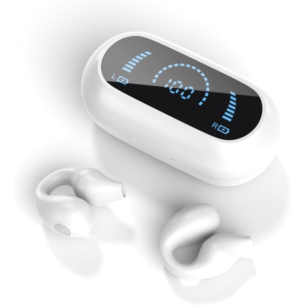 Open Ear-hörlurar, trådlösa Bluetooth hörlurar, hörlurar och in-ear-hörlurar white