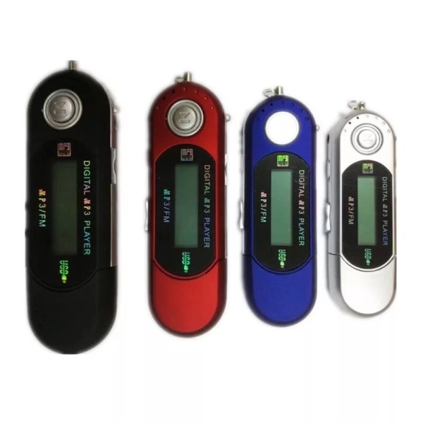 Mini Bärbar USB Digital Mp3-spelare, Stöd Tf SD-kort & Fm Radio Hör musik black