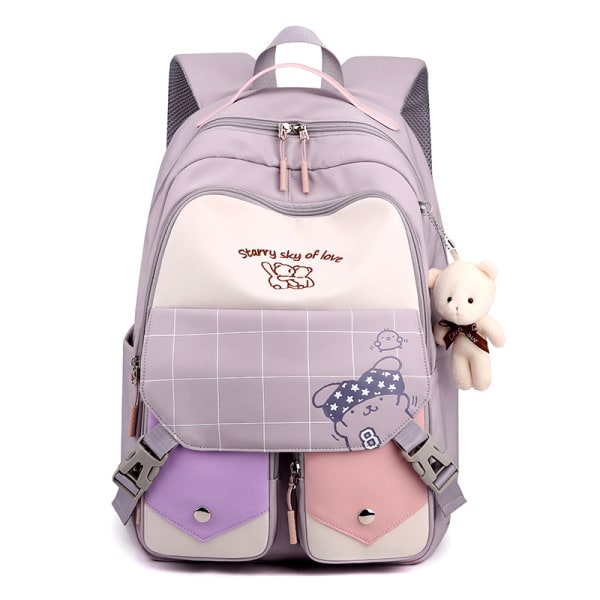 Mode studentryggsäck med reducerad belastning och ryggskydd, ryggsäck med  stor kapacitet Purple 7fc2 | Purple | Fyndiq
