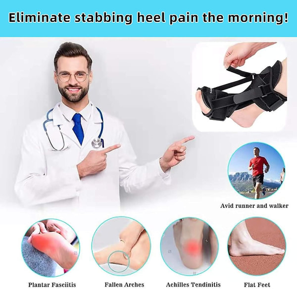 2 st Plantar Fasciitis Night Splint Foot Drop Orthosis Stabilizer Brace Support