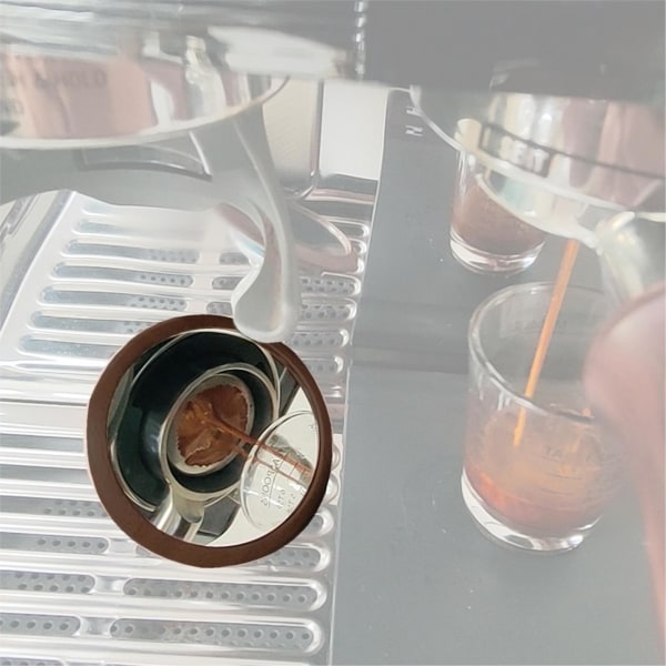 Italiensk maskinextraktionsspegel Flervägs roterande visuell espressoextraktionsmaskin observationsspegel pink