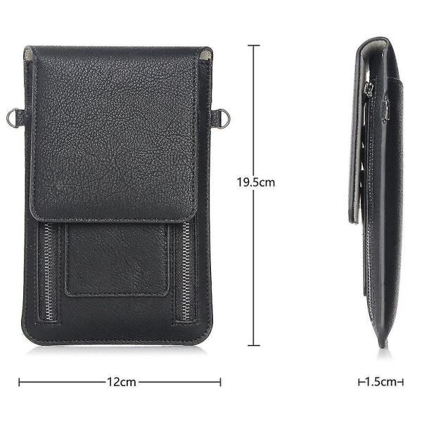 Universal axelväska Phone case Cover Crossbody Bag Plånbok Flip Case