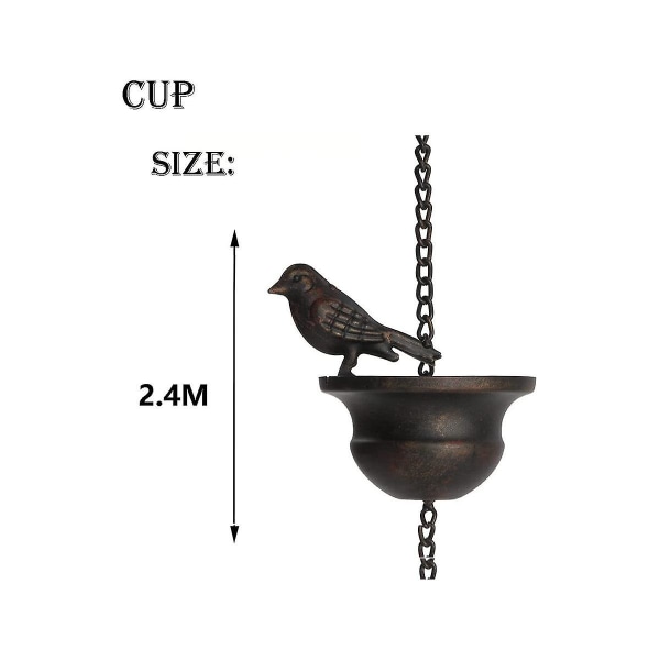 Mobil Bird Cup regnkedja Mobil Bird Outdoor Rain Chain Outdoor Dekorativ hängande kedja