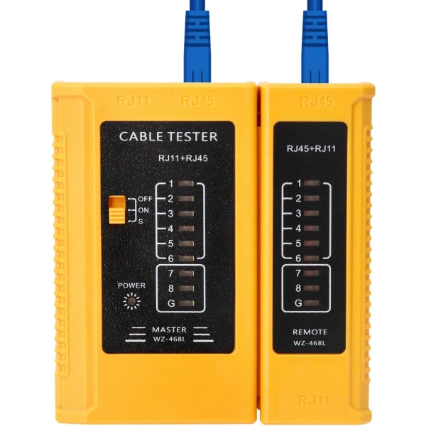 Nätverkskabeltestare, LAN-tråd Ethernet-kabeltestare RJ45 RJ11 RJ12 CAT5 CAT6 UTP USB -trådtestverktyg (batteri ingår ej)