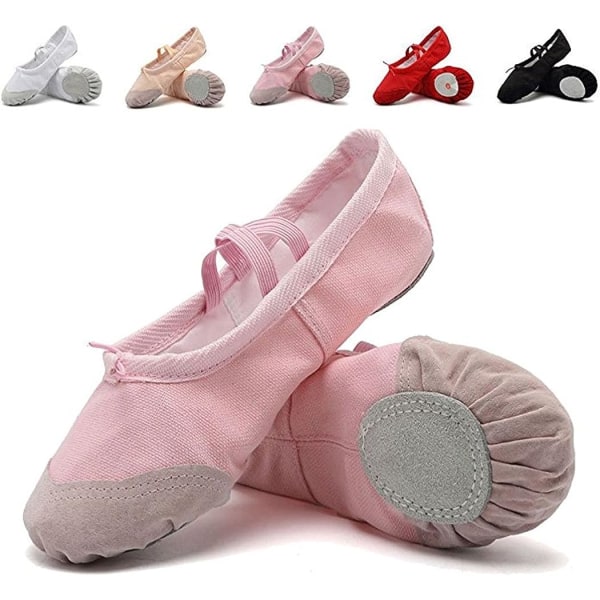 balettskor av bra kvalitet, mjuka spetsskor, skor för balettträning för tjejer/kvinnor i EU-storlek 22-44 (beställ en one size större).