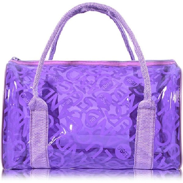 Summer Jelly Clear Waterproof Beach Bag（Lila）