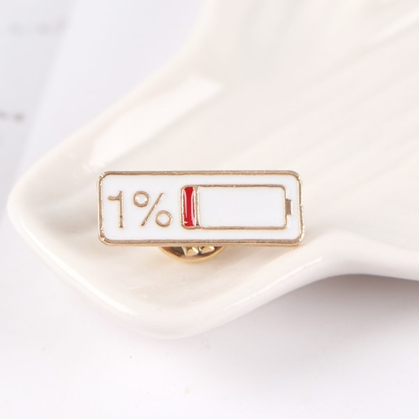 2st Tecknad 1% 99% Power Brosch Lapel Badge Smycken Matchande för dagligt bruk