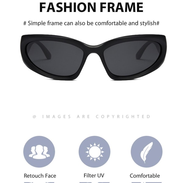 Sport surround solglasögon UV-skydd polariserade linser Neutrala sportglasögon Kompatibel körning silver