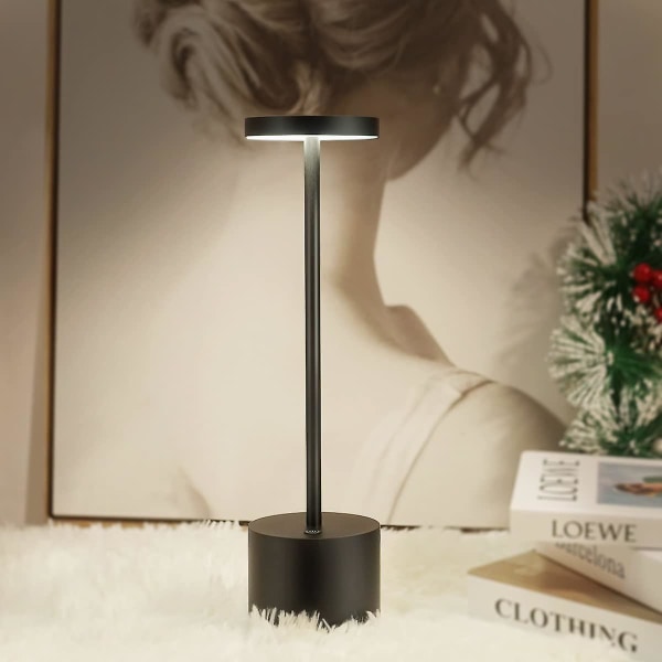Trådlösa bordslampor, hapfish 8000mah uppladdningsbar led bordslampa med
