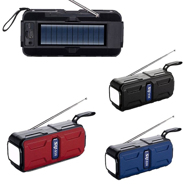 Bluetooth högtalare Utomhusblixtljus Solar Power -högtalarlampa 5.1 Radio multifunktionskorthögtalare