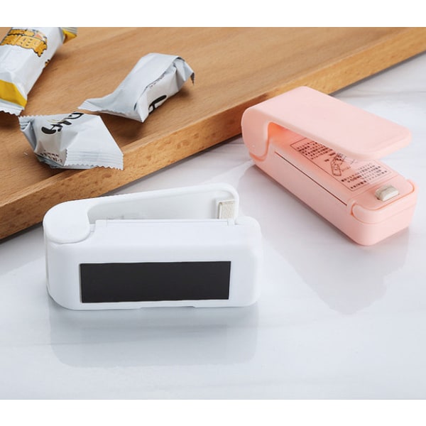 Minipåsförseglingsmaskin Bärbar snabb handhållen värmeförseglingsmaskin för matkök pink