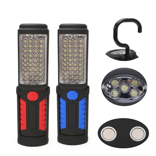Inspektionslampa USB uppladdningsbara LED-arbetsljus36+5 LED-lampa Campinglampa Hands-Free Workshop Ficklampa