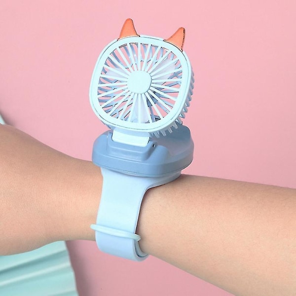 Kids Watch Fan 3 Speed ​​USB Uppladdningsbar kompatibel med inomhus/utomhus gray