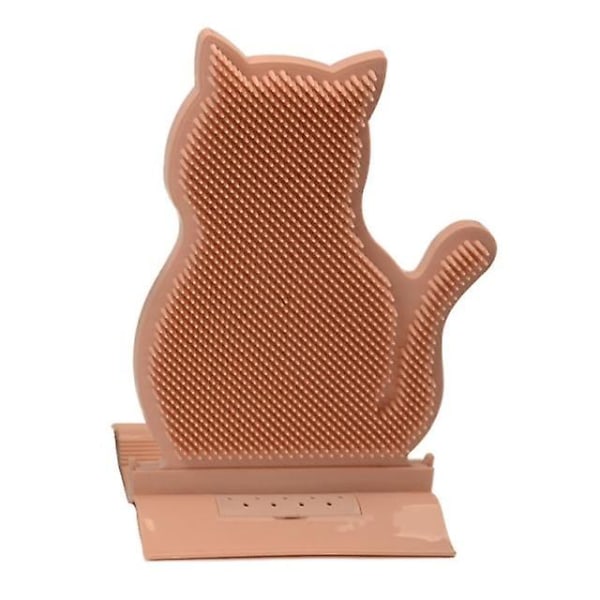 1 st Ny fast dörrsöm katthårborttagare hår repor massage borste katt repa Kattleksaker (orange) pink