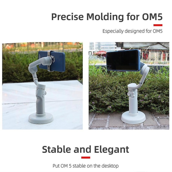 Dz75 Mobiltelefon Gimbal Desktop Fast stöd Bas Stabilisator Tillbehör Kompatibel med Osmo Mobile 5 - Vit/grå