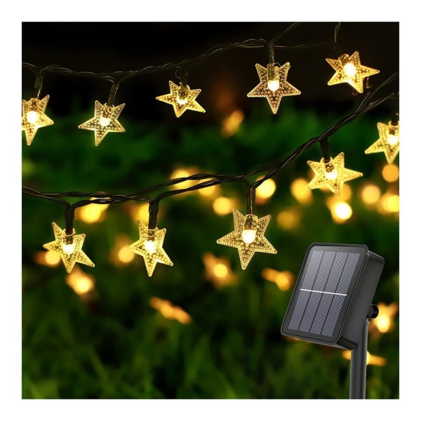 Utomhus Solar String Lights, 100 LEDs 10m Outdoor Solar String Lights 8 lägen Vattentät utomhus LED String Lights
