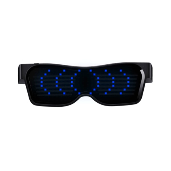 USB uppladdningsbara LED-glasögon Bluetooth -glasögon APP-kontroll Smartglasses självlysande glasögon