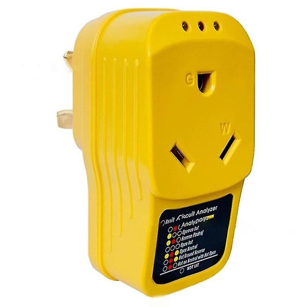 Rv överspänningsskydd Adapter Kretsanalysator med indikatorlampor för husbil