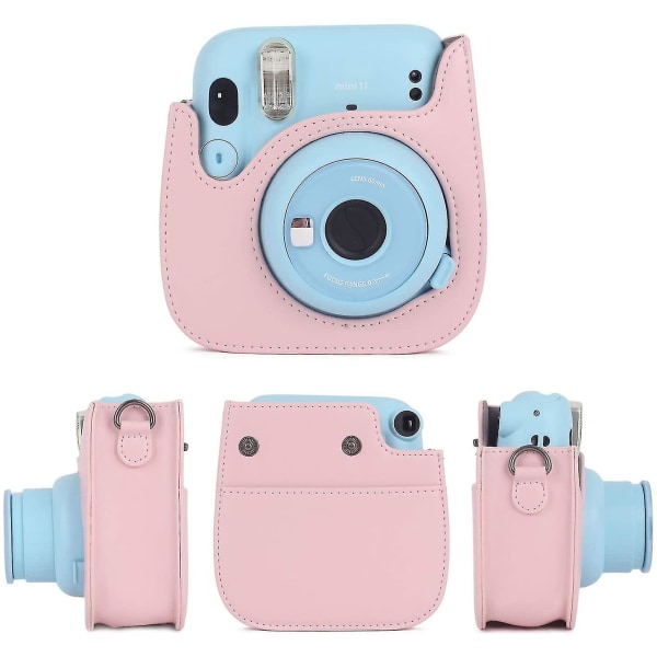 Cover och bärbar påse kompatibel med Fujifilm Instax Mini 11 Instant-kamera med tillbehörsväska och justerbar rem.