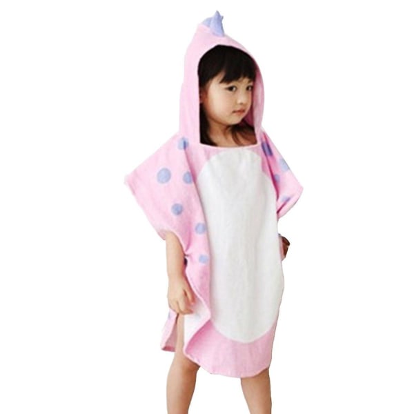 Dinosauriehatt för barn strandhandduk söt kantig design med huvmorgonrock cape