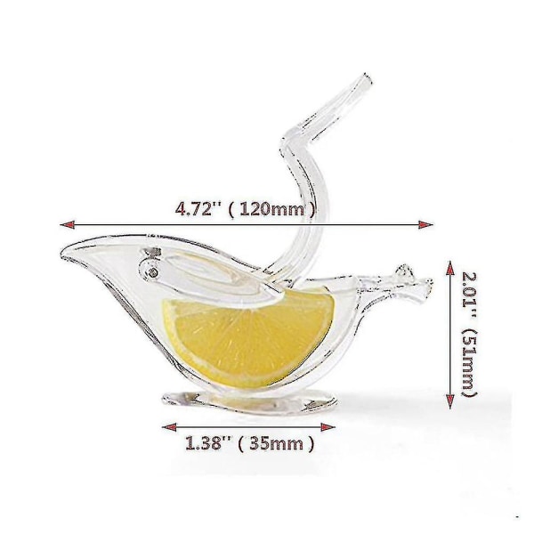 Akryl citronsaftpress manuell transparent liten form för hushållsbruk
