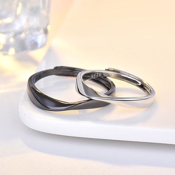 Statement Ring För Par Bambu Ring För Kvinnor Män Justerbar Bröllop Trendiga Guldpläterade Ringar Smycken Present, justerbar öppning