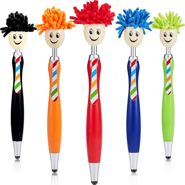 Mop Topper Pens Screen Cleaner Stylus Pens 3-i-1 Stylus Pen Duster för barn och vuxna