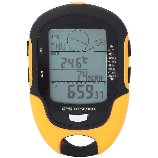 Digital barometrisk multifunktionell kompass Väderprognos GPS-navigeringsmottagare Handhållen laddningsbar termometer Hygrometer Barometer