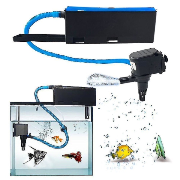 Silence Aquarium Filter Externt Fish Tank Filter Aquarium Sponge Biokemisk Box Övre Filter Oxyge