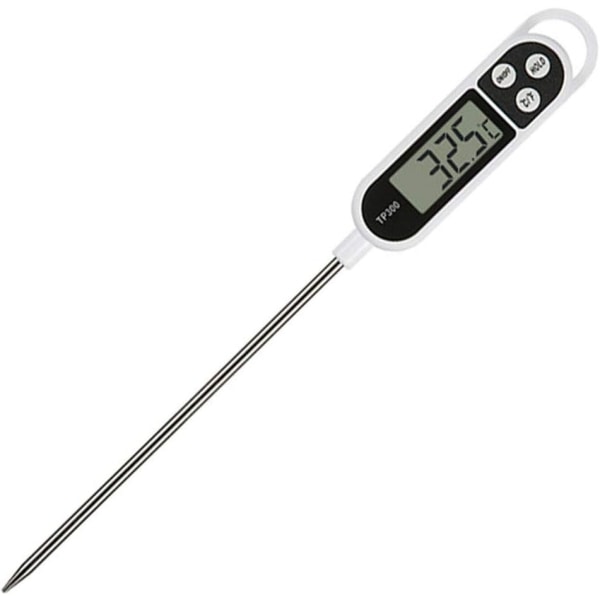 Matlagningstermometer, elektronisk termometer, används för grill, kött, socker, mjölk, vatten, sylt
