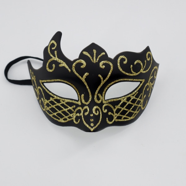 Maskeradmasker Spets Venetiansk Festmask Plast Halloween Kostymmask Strass Mardi Gras Mask