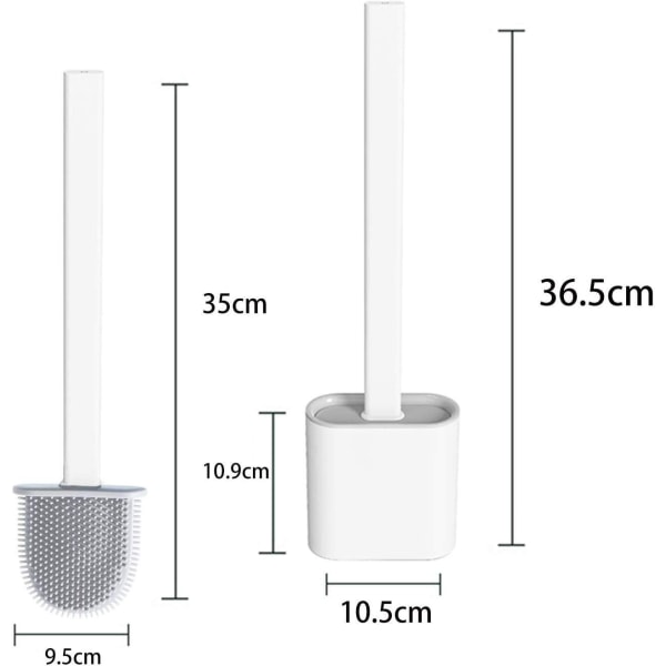 Toalettborste och behållare Silikontoalettborste Ingen borrning