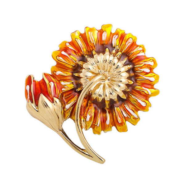Rose Daisy Sunflower Broscher Emalj Crystal Flower Delicated Brosch Pin