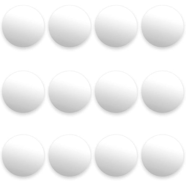 12-pack släta vita fotbollsbollar för standardfotbollsbord och klassiska bordsfotbollar