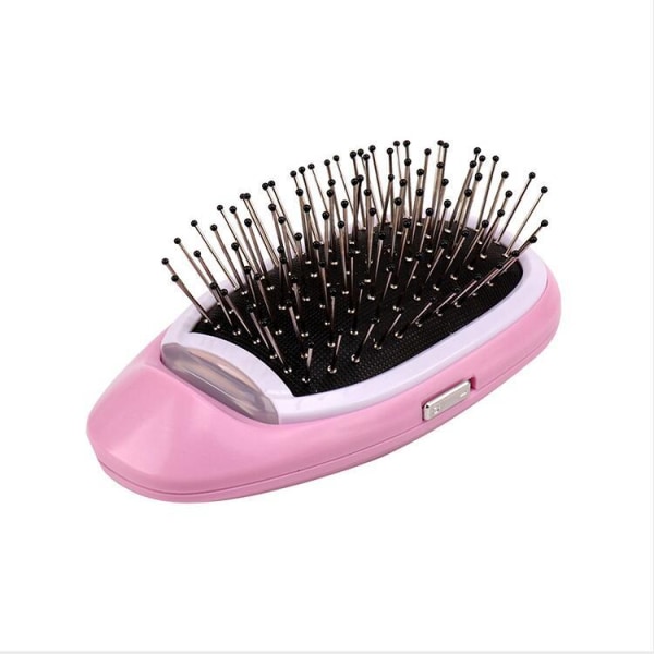 Direktförsäljning elektrisk jonhårborste Bärbar magic negativ jon hårkam hårstyling massage hårborste för VIP-kunder pink