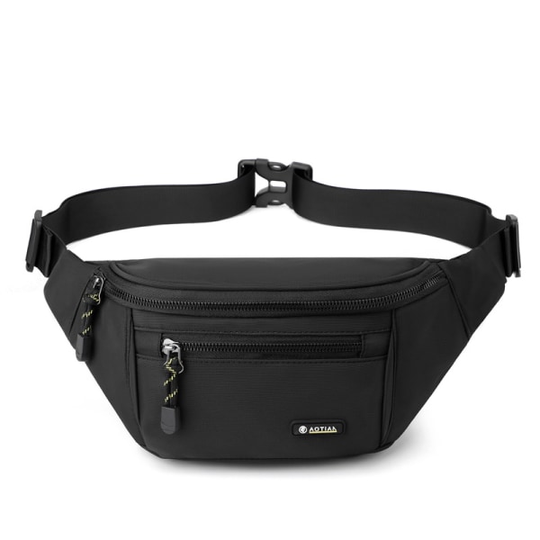 Fanny Pack Löparrem Herr Fanny Pack Ryggsäck Bröstpaket Vattentät Justerbar passform Cykling Gym Jogging Promenader Bergsklättring black