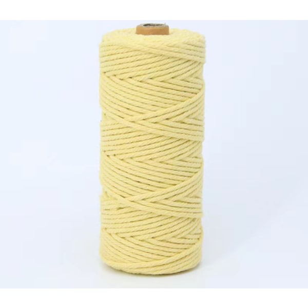 Fil de coton 23 couleurs, 5 tailles, artisanat, bricolage, corde artisanale Kompatibel yellow