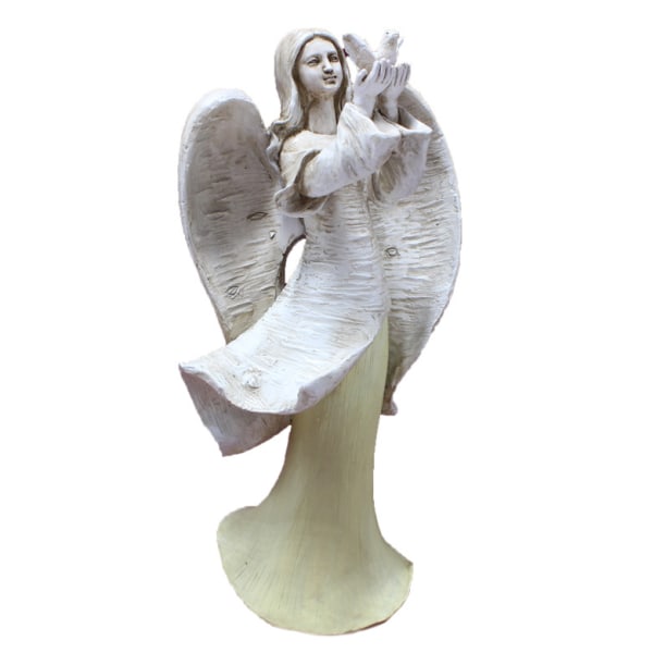 Utomhus ängel flicka staty modern enkel harts hantverk prydnad för hem vardagsrum