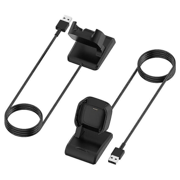 USB kabel Base Desktop Power Charger Laddningsdocka för Fitbit Versa 2