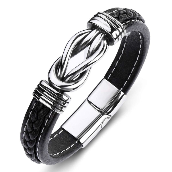 Mäns Läderarmband Legering Armband Herr Magnetiskt spänne Personlighet Armband Armband Smycken