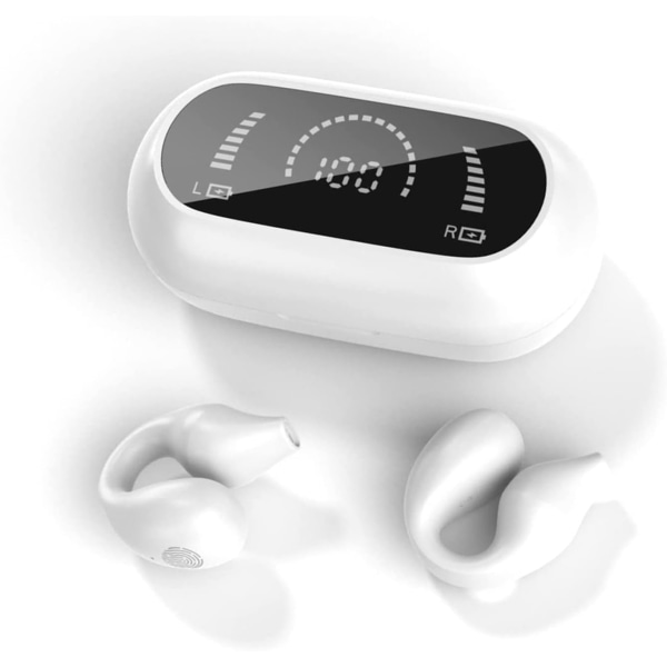 Trådlösa öronklämmor Bluetooth hörlurar Brusreducerande privatmodell spelhörlurar No Delay Gaming-hörlurar (1 st) white